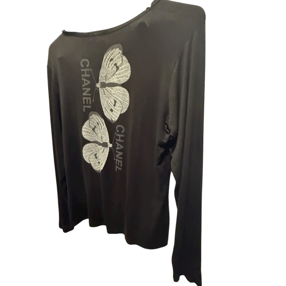 Black Long Sleeve Tee with Graphic Design back and front art design.👍conditions - Picture 3 of 14